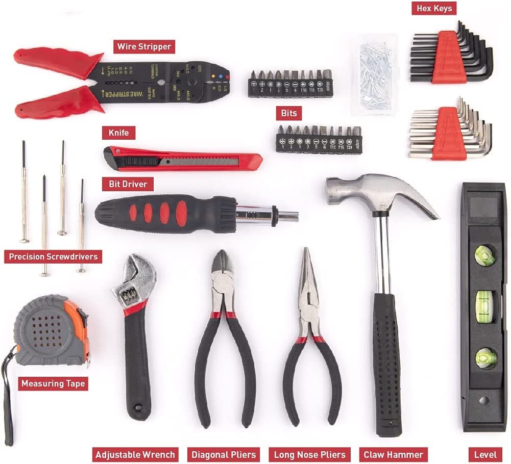 130 - Piece Kitchen Drawer Home Tool Kit - Brahouse