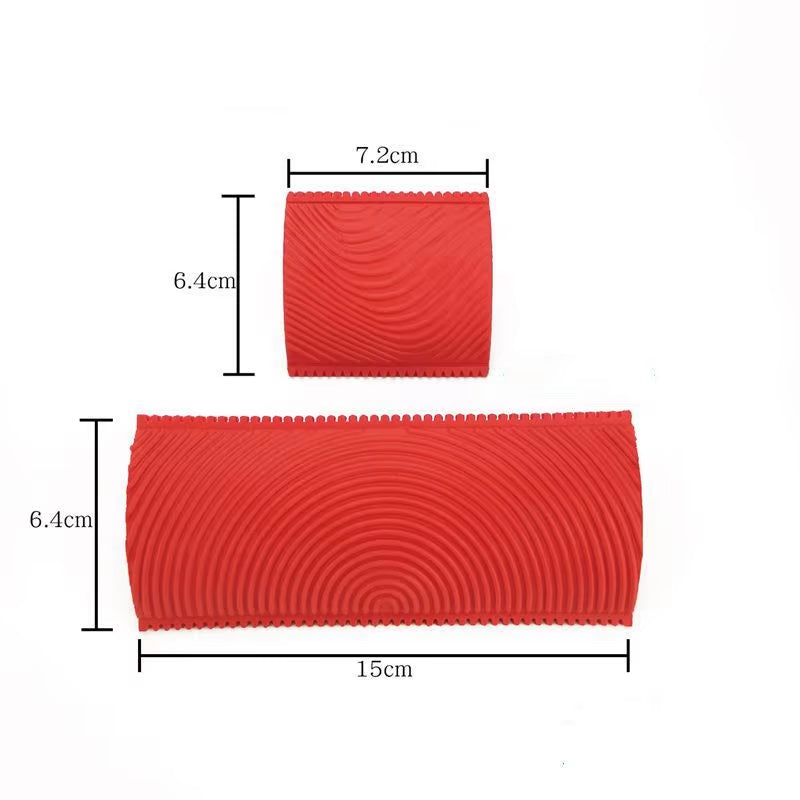 Rubber Roller Brush Imitation Wood Wall Painting Machine DIY Texture Roller Art Paint Brush for Home Decoration Painting Tools