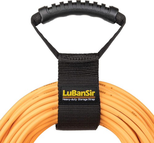 Extension Cord Storage Straps, 28" (2 Pack) Heavy - Duty Hook and Loop Straps with Carrying Handle Fit Extension Cord, Garden Water Hoses and Garage Tool - Brahouse