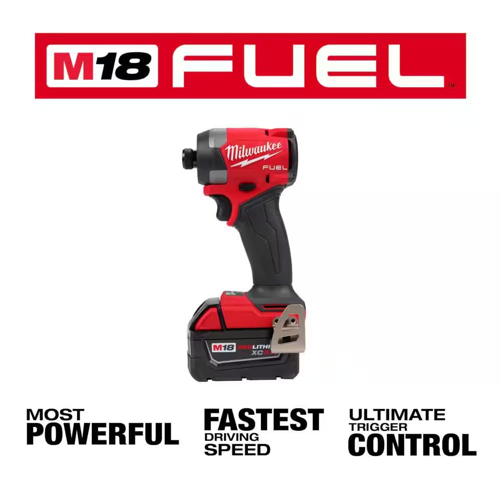 M18 Fuel 18 - V Lithium - Ion Brushless Cordless 1/4 In. Hex Impact Driver Kit W/(3) 5.0 Ah Batteries, Charger & Hard Case - Brahouse