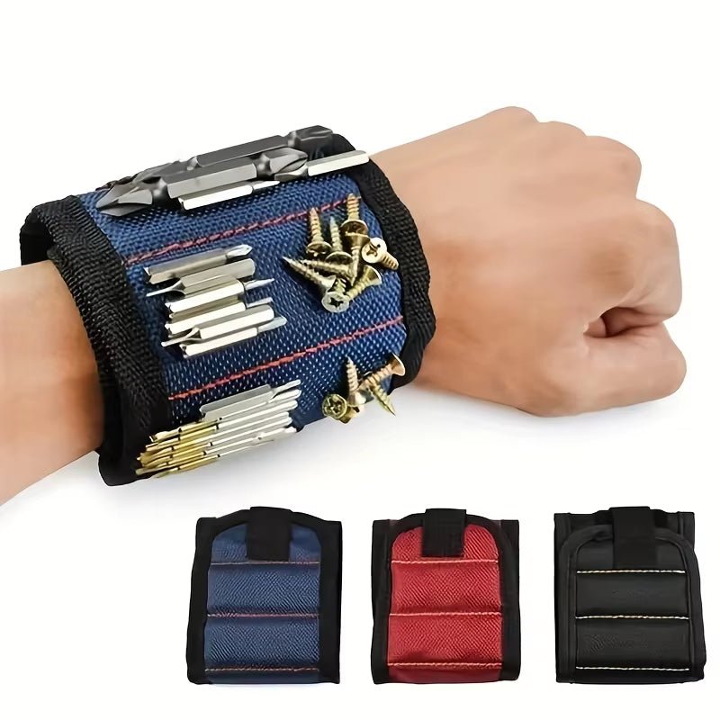 Magnetic Tool Wristband Working Magnetic Wristband, Magnetic Wristband with Strong Magnetic Nail Suction - Brahouse