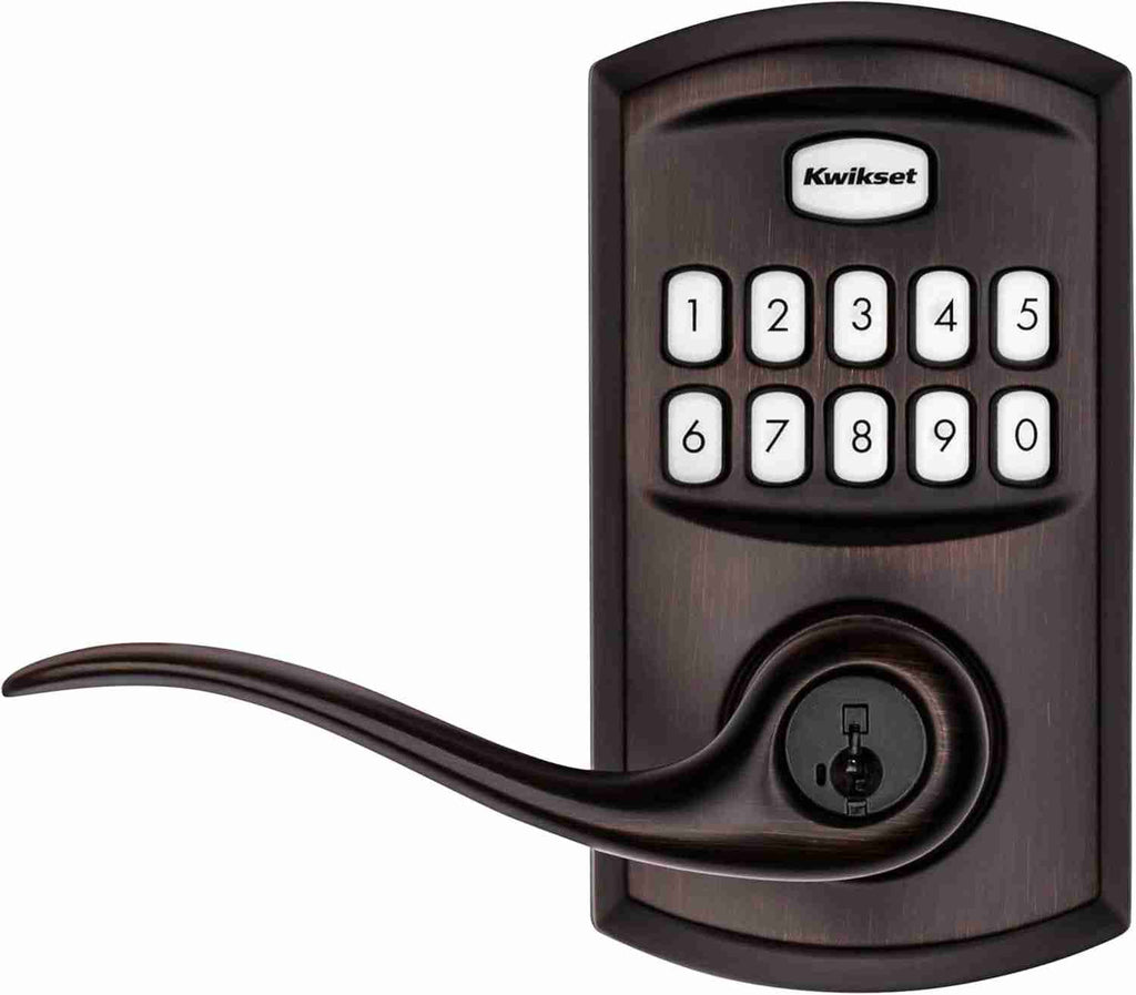 Smartcode 917 anahtarızsız giriş kodlu kapı kilidi, kahverengi ve siyah renk seçenekleriyle, ev ve ofis güvenliği için ideal