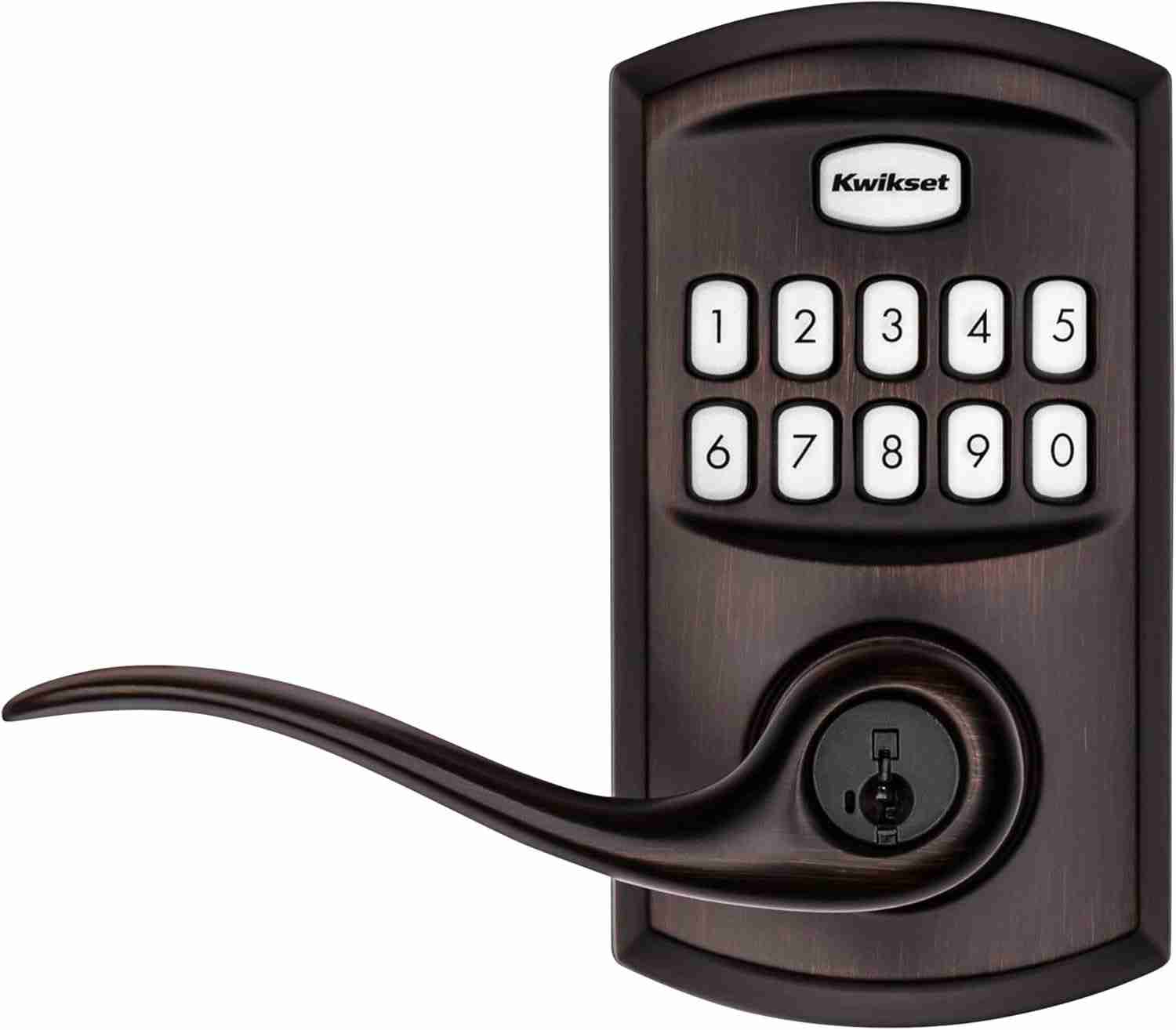 Smartcode 917 anahtarızsız giriş kodlu kapı kilidi, kahverengi ve siyah renk seçenekleriyle, ev ve ofis güvenliği için ideal