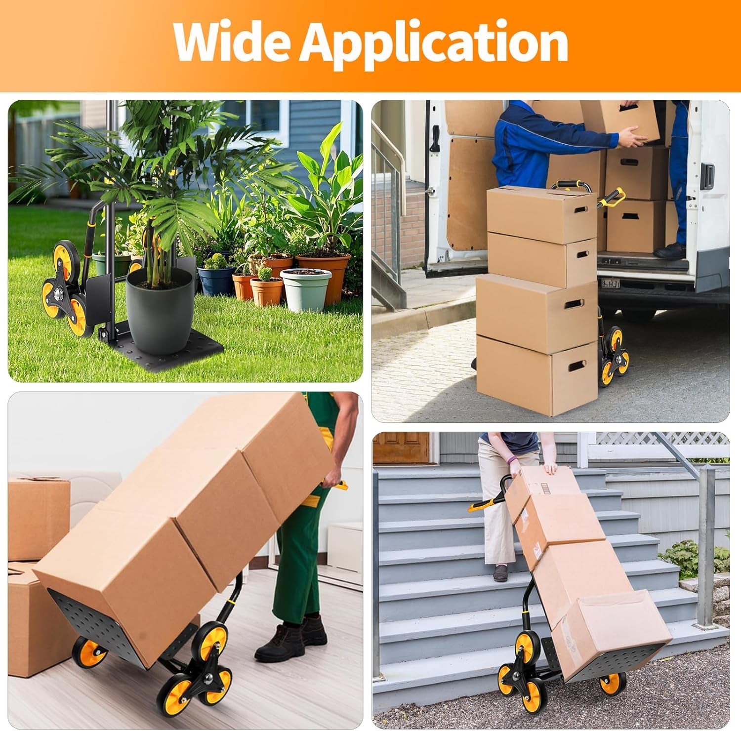 Stair Climbing Dolly, Upgraded Heavy - Duty Stair Climber Hand Truck 770 Lbs... - Brahouse